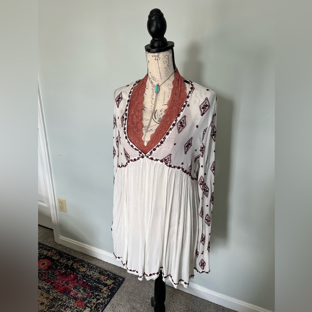 Free People Diamond Embroidered Tunic